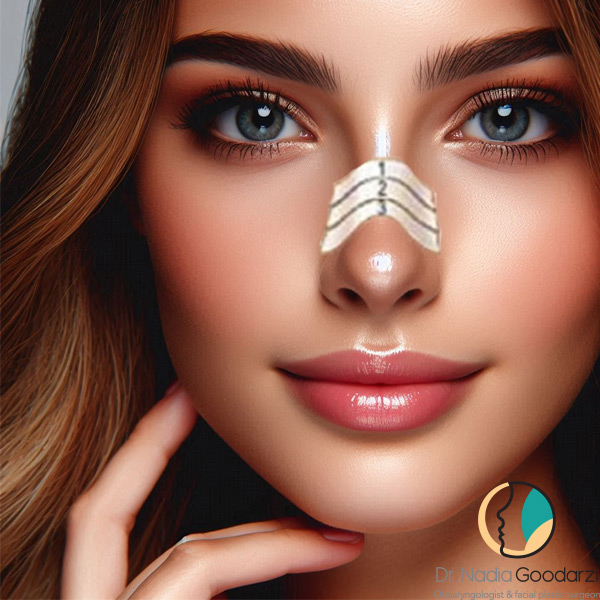 نحوه چسب زدن به بینی بعد از عمل